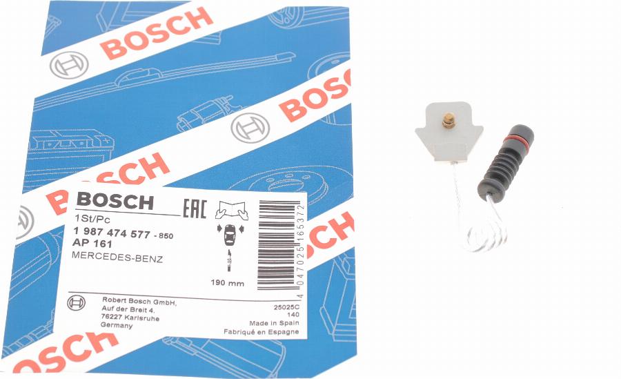 BOSCH 1 987 474 577 - Senzor de avertizare,uzura placute de frana aaoparts.ro