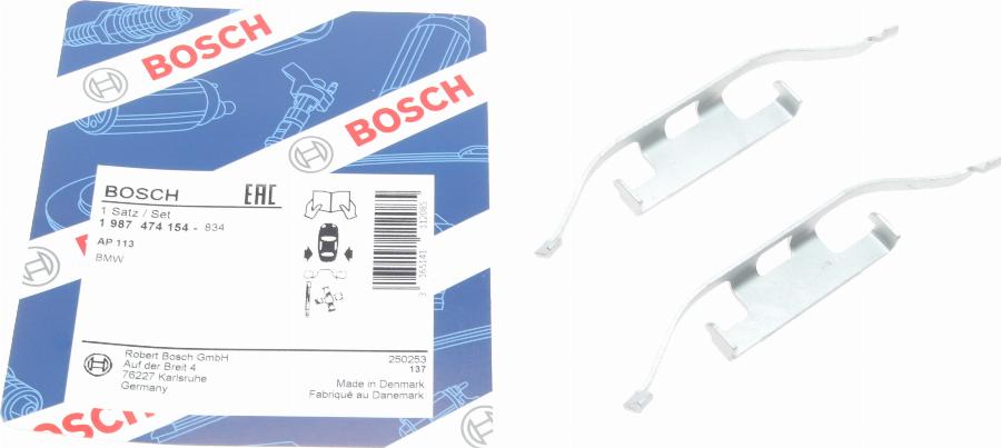 BOSCH 1 987 474 154 - Set accesorii, placute frana aaoparts.ro