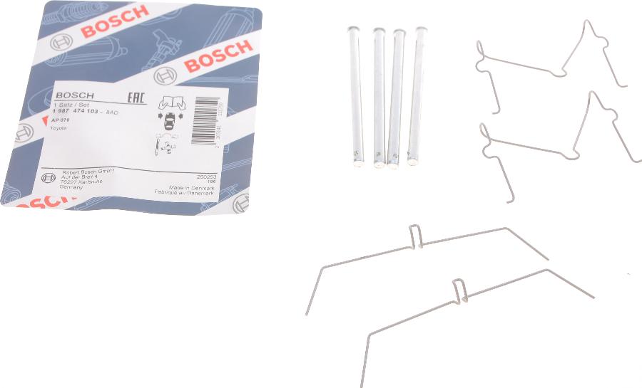 BOSCH 1 987 474 103 - Set accesorii, placute frana aaoparts.ro