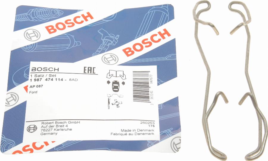 BOSCH 1 987 474 114 - Set accesorii, placute frana aaoparts.ro