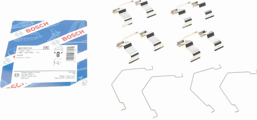 BOSCH 1 987 474 353 - Set accesorii, placute frana aaoparts.ro