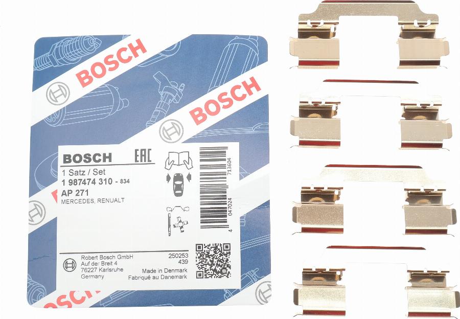 BOSCH 1 987 474 310 - Set accesorii, placute frana aaoparts.ro