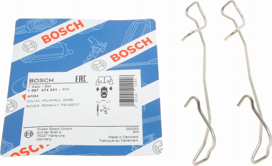 BOSCH 1 987 474 241 - Set accesorii, placute frana aaoparts.ro