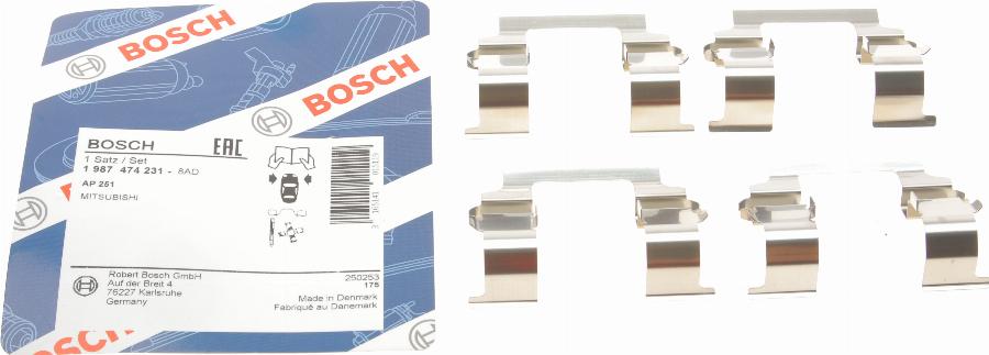 BOSCH 1 987 474 231 - Set accesorii, placute frana aaoparts.ro