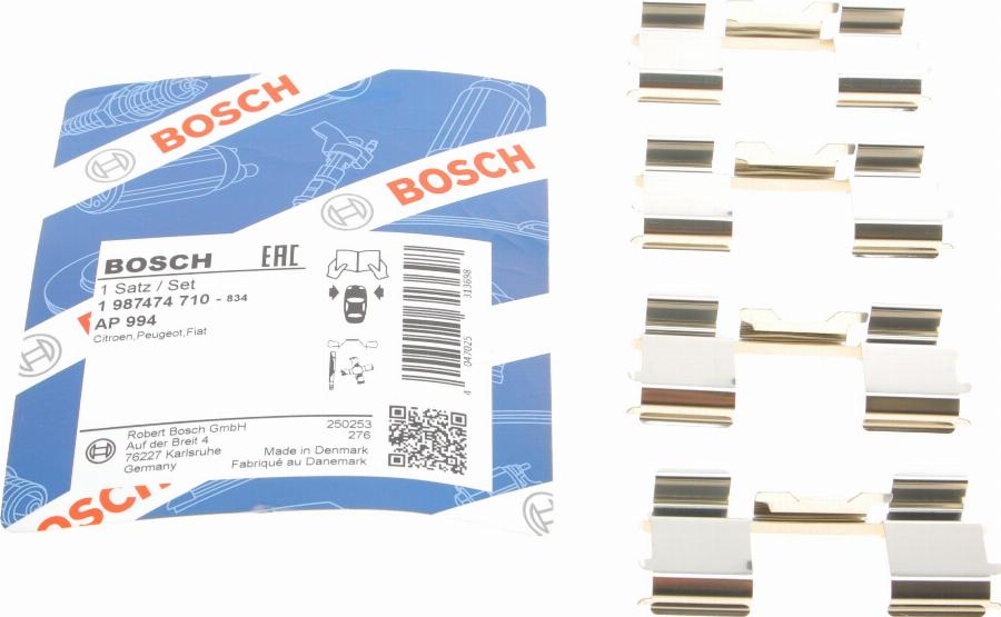 BOSCH 1 987 474 710 - Set accesorii, placute frana aaoparts.ro