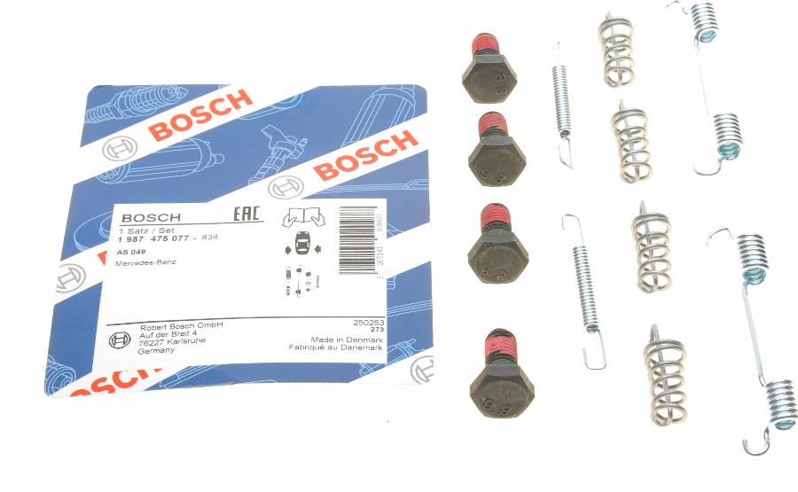 BOSCH 1 987 475 077 - Set accesorii, saboti frana parcare aaoparts.ro