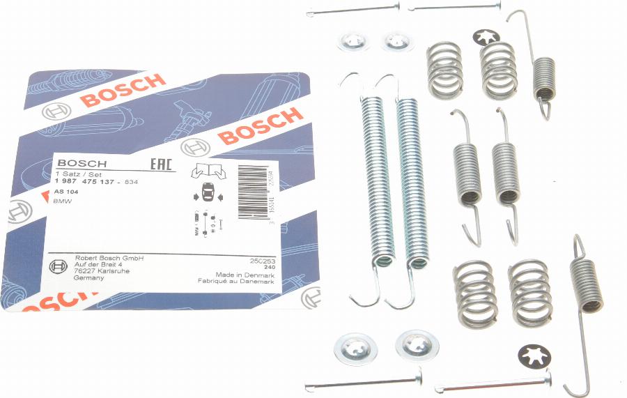 BOSCH 1 987 475 137 - Set accesorii, sabot de frana aaoparts.ro