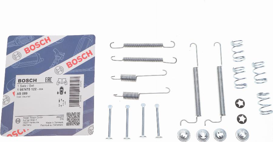 BOSCH 1 987 475 122 - Set accesorii, sabot de frana aaoparts.ro