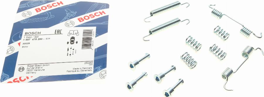 BOSCH 1 987 475 280 - Set accesorii, saboti frana parcare aaoparts.ro