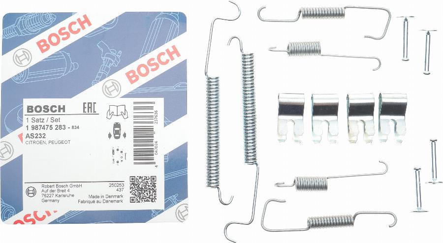 BOSCH 1 987 475 283 - Set accesorii, sabot de frana aaoparts.ro