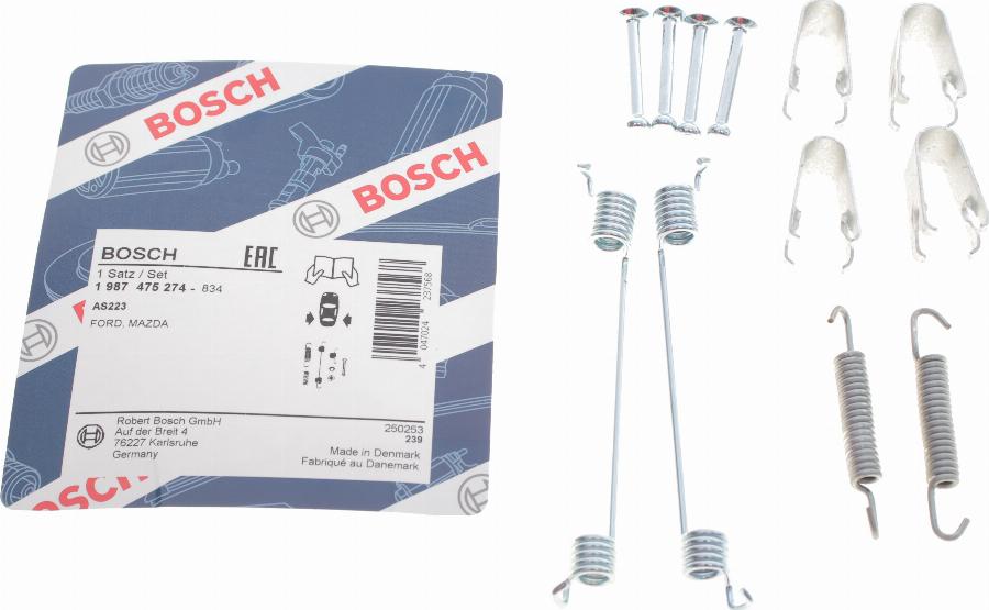 BOSCH 1 987 475 274 - Set accesorii, sabot de frana aaoparts.ro