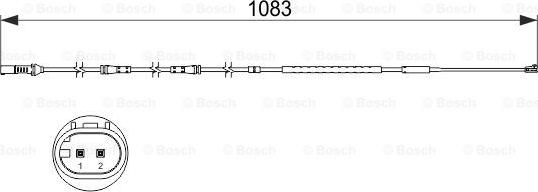 BOSCH 1 987 473 500 - Senzor de avertizare,uzura placute de frana aaoparts.ro