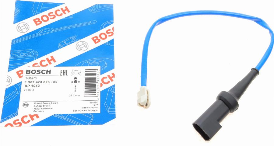 BOSCH 1 987 473 576 - Senzor de avertizare,uzura placute de frana aaoparts.ro