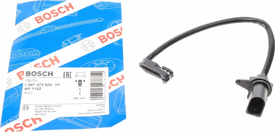 BOSCH 1 987 473 604 - Senzor de avertizare,uzura placute de frana aaoparts.ro