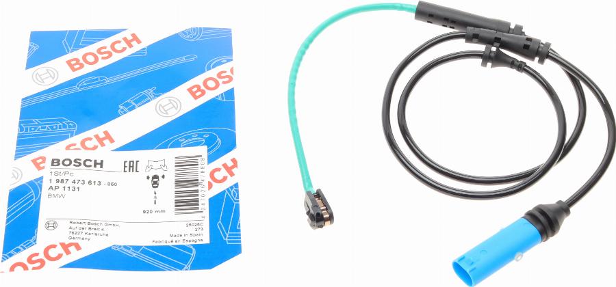 BOSCH 1 987 473 613 - Senzor de avertizare,uzura placute de frana aaoparts.ro