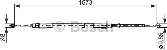 BOSCH 1 987 477 947 - Cablu, frana de parcare aaoparts.ro