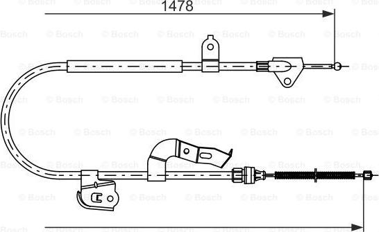 BOSCH 1 987 477 951 - Cablu, frana de parcare aaoparts.ro