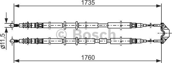 BOSCH 1 987 477 934 - Cablu, frana de parcare aaoparts.ro