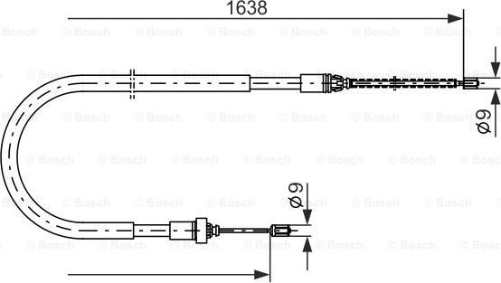 BOSCH 1 987 477 586 - Cablu, frana de parcare aaoparts.ro