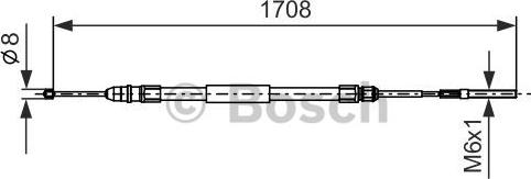 BOSCH 1 987 477 531 - Cablu, frana de parcare aaoparts.ro