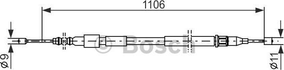 BOSCH 1 987 477 529 - Cablu, frana de parcare aaoparts.ro