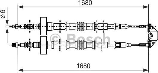 BOSCH 1 987 477 528 - Cablu, frana de parcare aaoparts.ro