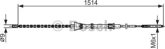 BOSCH 1 987 477 695 - Cablu, frana de parcare aaoparts.ro