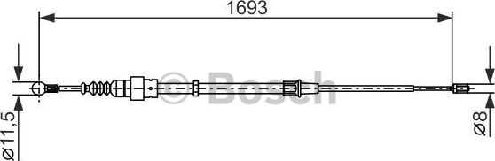 BOSCH 1 987 477 698 - Cablu, frana de parcare aaoparts.ro