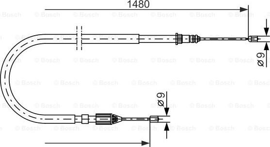 BOSCH 1 987 477 653 - Cablu, frana de parcare aaoparts.ro