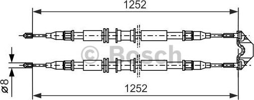 BOSCH 1 987 477 668 - Cablu, frana de parcare aaoparts.ro