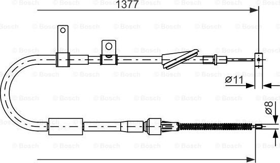 BOSCH 1 987 477 605 - Cablu, frana de parcare aaoparts.ro