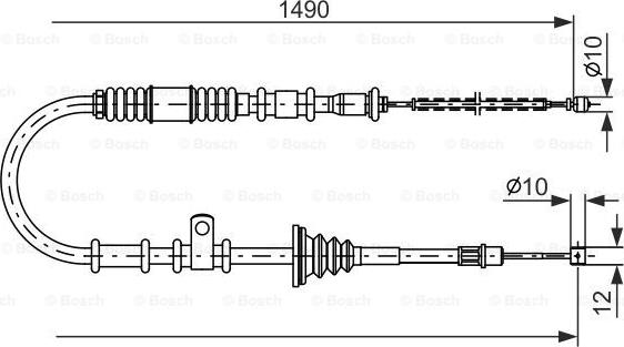 BOSCH 1 987 477 675 - Cablu, frana de parcare aaoparts.ro