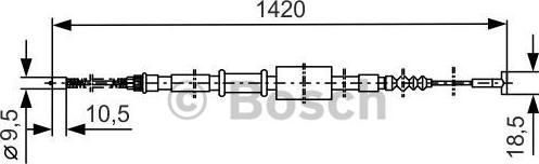 BOSCH 1 987 477 089 - Cablu, frana de parcare aaoparts.ro