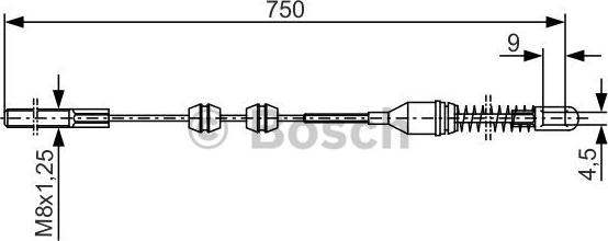 BOSCH 1 987 477 140 - Cablu, frana de parcare aaoparts.ro