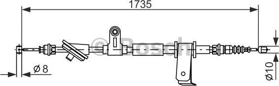 BOSCH 1 987 477 112 - Cablu, frana de parcare aaoparts.ro