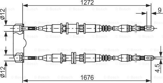 BOSCH 1 987 477 136 - Cablu, frana de parcare aaoparts.ro