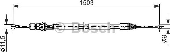 BOSCH 1 987 477 137 - Cablu, frana de parcare aaoparts.ro