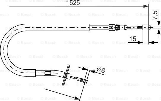 BOSCH 1 987 477 858 - Cablu, frana de parcare aaoparts.ro