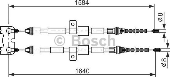BOSCH 1 987 477 345 - Cablu, frana de parcare aaoparts.ro