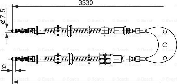 BOSCH 1 987 477 230 - Cablu, frana de parcare aaoparts.ro