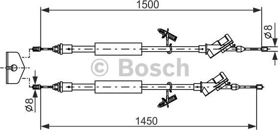 BOSCH 1 987 477 222 - Cablu, frana de parcare aaoparts.ro