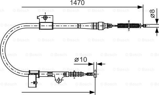 BOSCH 1 987 477 757 - Cablu, frana de parcare aaoparts.ro