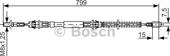 BOSCH 1 987 477 761 - Cablu, frana de parcare aaoparts.ro