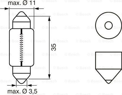 BOSCH 1 987 302 810 - Bec, iluminare numar circulatie aaoparts.ro