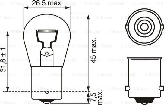 BOSCH 1 987 302 201 - Bec, semnalizator aaoparts.ro