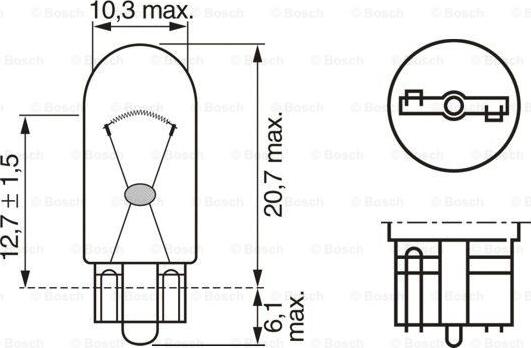 BOSCH 1 987 302 818 - Bec, semnalizator aaoparts.ro