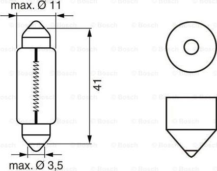 BOSCH 1 987 302 825 - Bec, lumini interioare aaoparts.ro