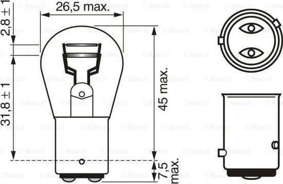 BOSCH 1 987 302 215 - Bec, lampa frana aaoparts.ro