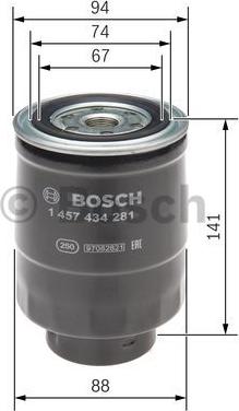 BOSCH 1 457 434 281 - Filtru combustibil aaoparts.ro