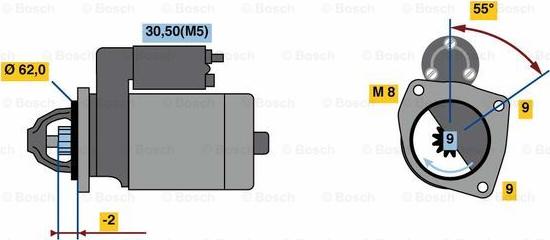 BOSCH F 000 AL0 327 - Starter aaoparts.ro